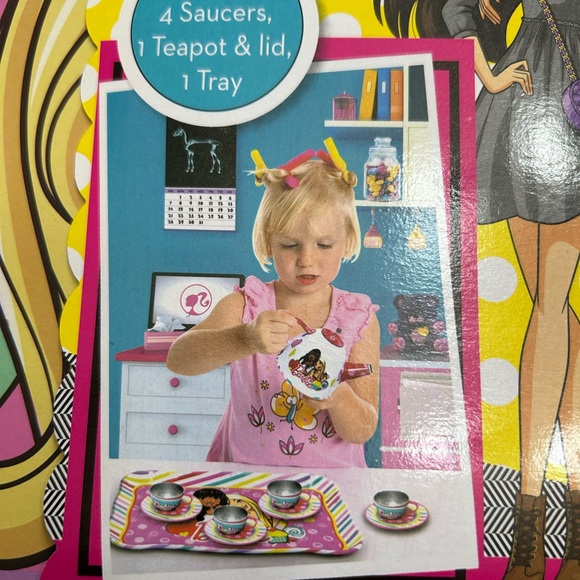 Barbie Pink and Purple Tea Set 2017 - Picture 2 of 7